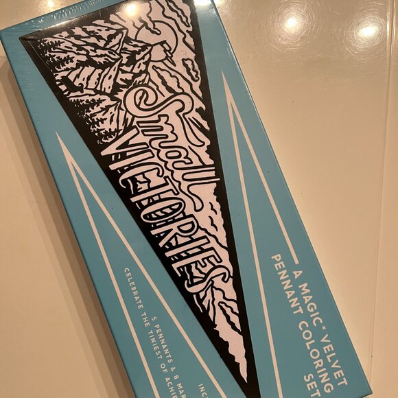 Snarky Velvet Pennant Coloring Kit with 5 Hangable Pennants and 8 Markers (new)x - Picture 1 of 12